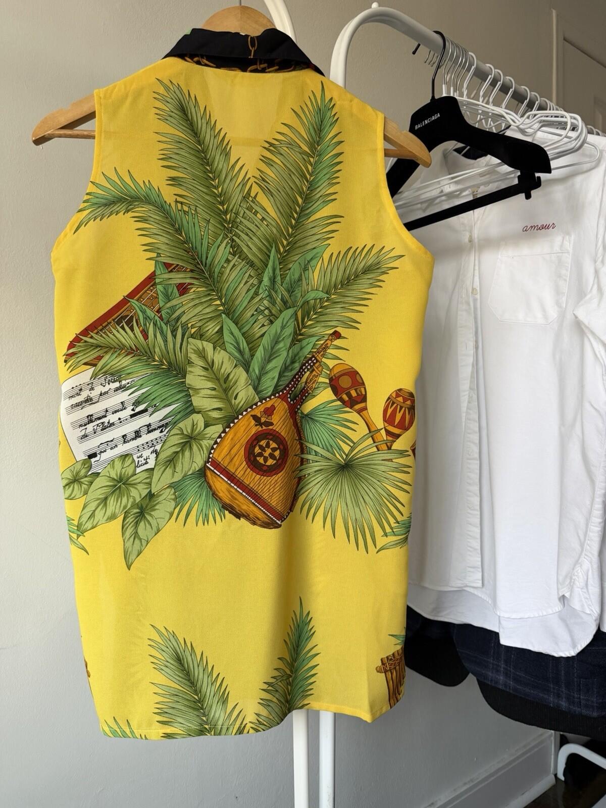 TOKYO BLOUSE SPORTS Jungle Graphic Sleeveless Shirt Made in Japan Size M