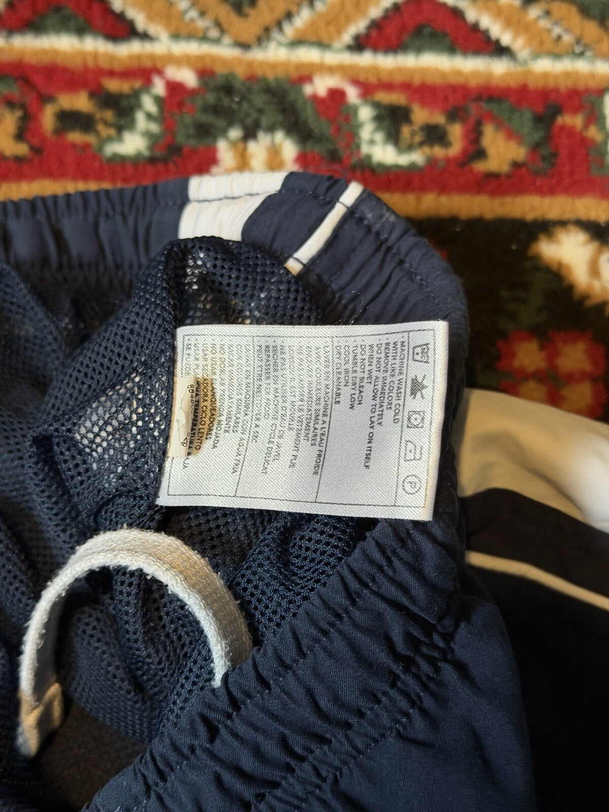 Y2K Nike Cargo Nylon Pants Navy Blue Vintage Mens Size XL