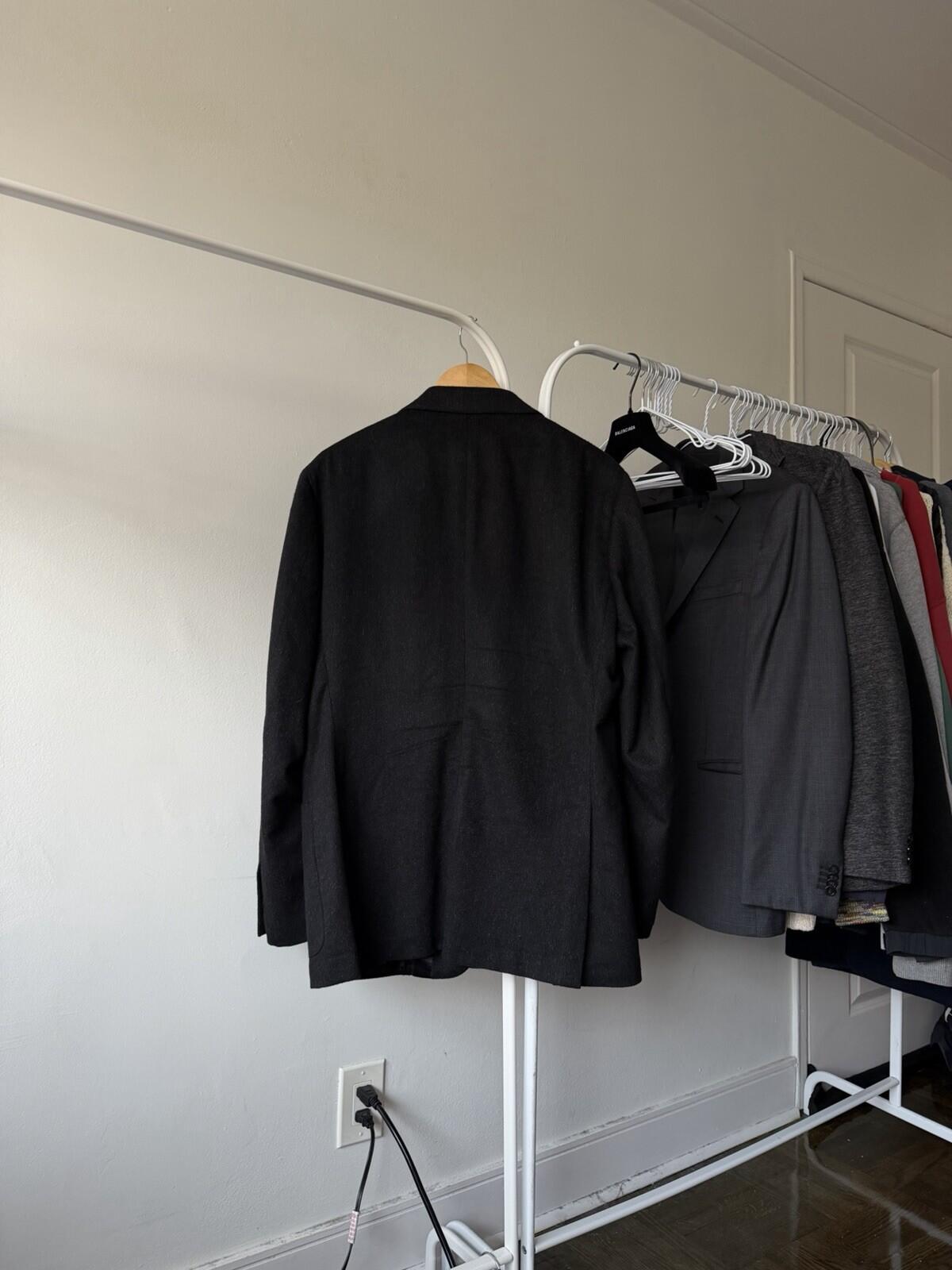 Corneliani ID Italy Virgin Wool 54EU  Blazer Coat Sport Jacket Black