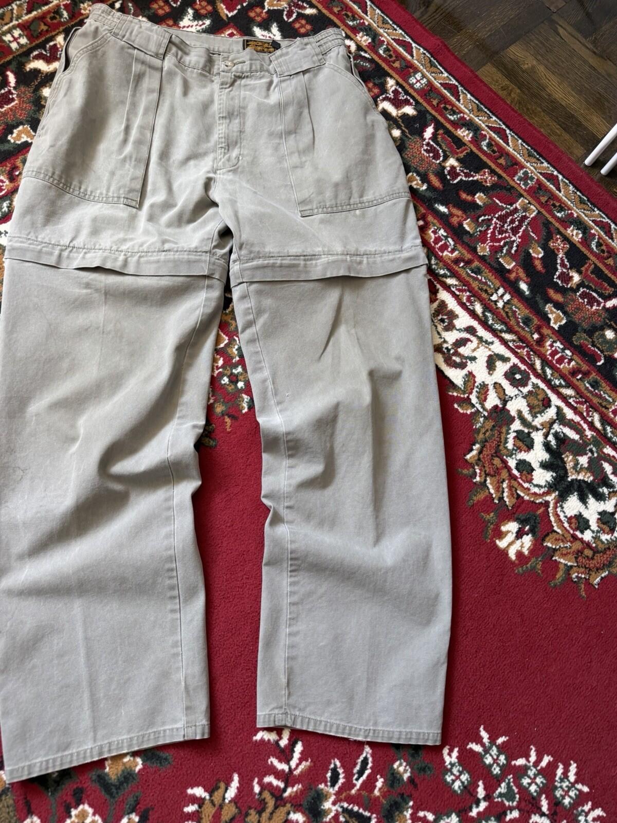 90s Eddie Bauer Vintage Convertible Zip Off Pants Men's 34/32 Hunting Hiking