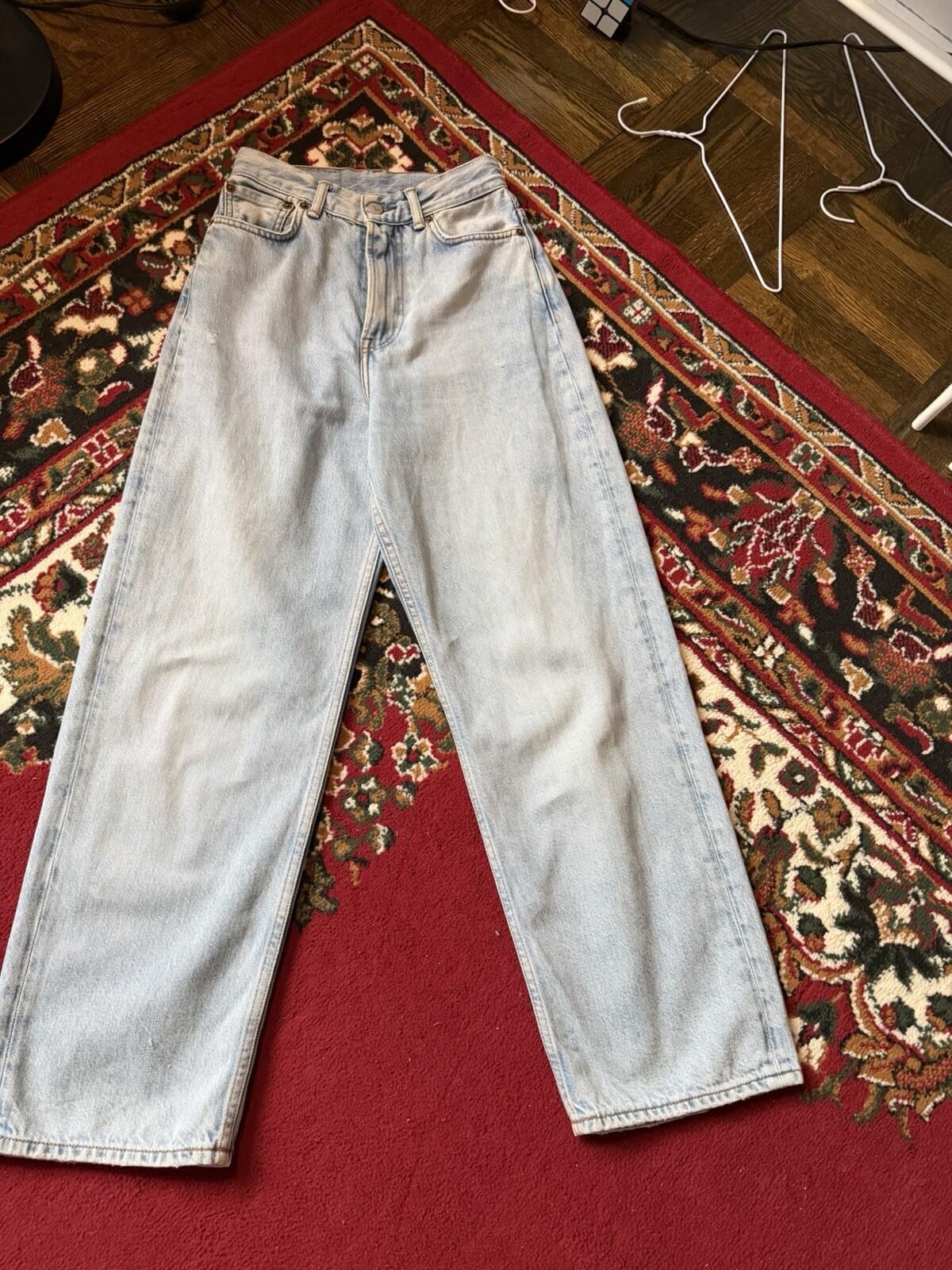 Acne Studios Relaxed Fit Jeans Mid Blue Size 25/30 Straight Leg