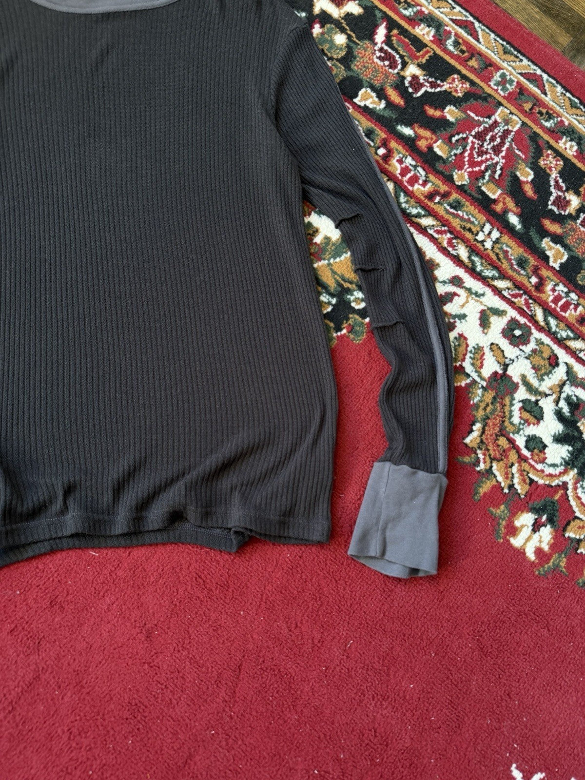 Salvage Sweatshirt Mens Medium Gray Sweater Grunge Y2K Hand Crafted in LA