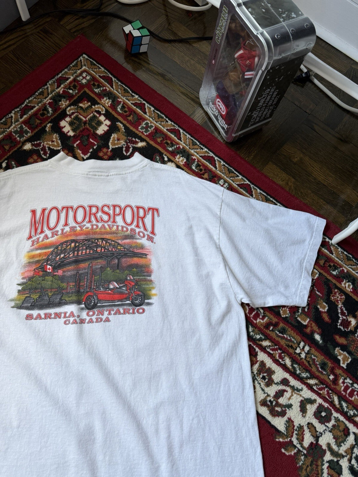 Vintage Harley Davidson Softail Heritage Motorcycle Men's XXL Tee 90s Sarnia ON