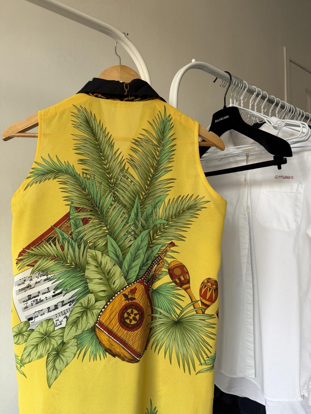 TOKYO BLOUSE SPORTS Jungle Graphic Sleeveless Shirt Made in Japan Size M