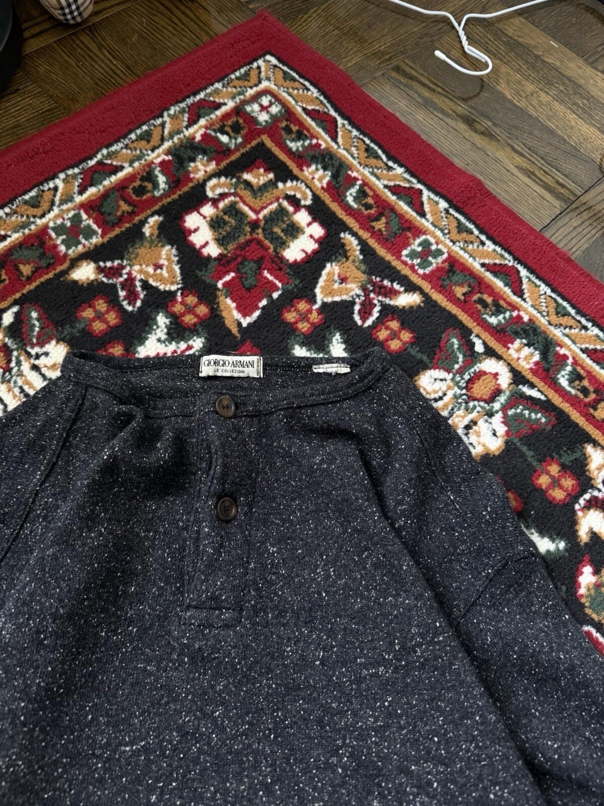 90s Giorgio Armani Le Collezione Henley Blend Vintage Sweater