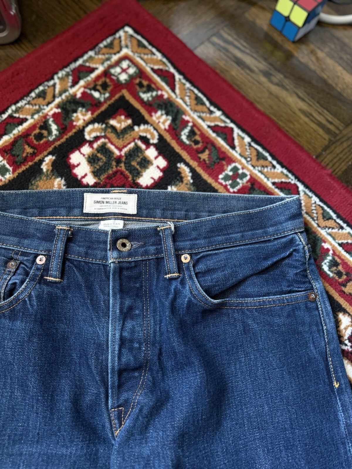 Simon Miller Jeans American Made RedLine Selvedge Denim Button Fly USA Made