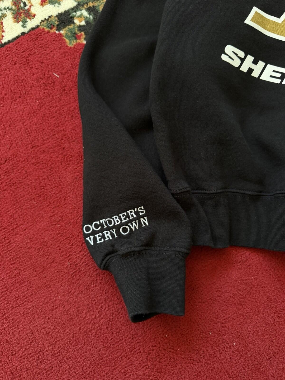 OVO x Sherwood Street Hockey Hoodie October’s Very Own Drake Owl Black Gold SzXS