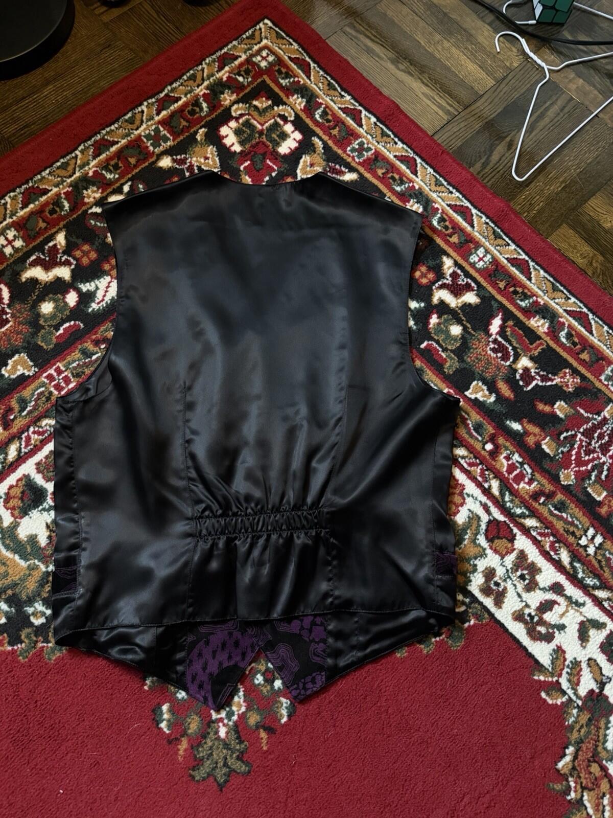 Vintage VERSUS Gianni Versace Purple Velvet Waistcoat Vest Made In Italy 90s