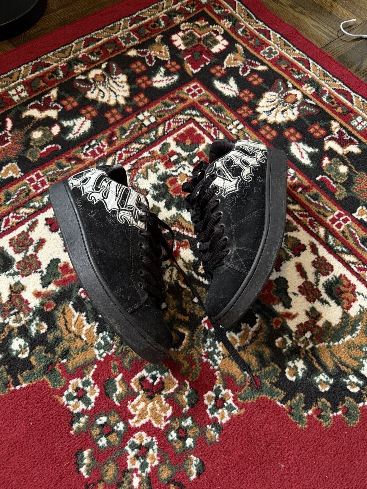 Vintage Vans Widow Chunky Skater Shoes Men’s Size 9.5 Skulls Grunge Goth Y2K