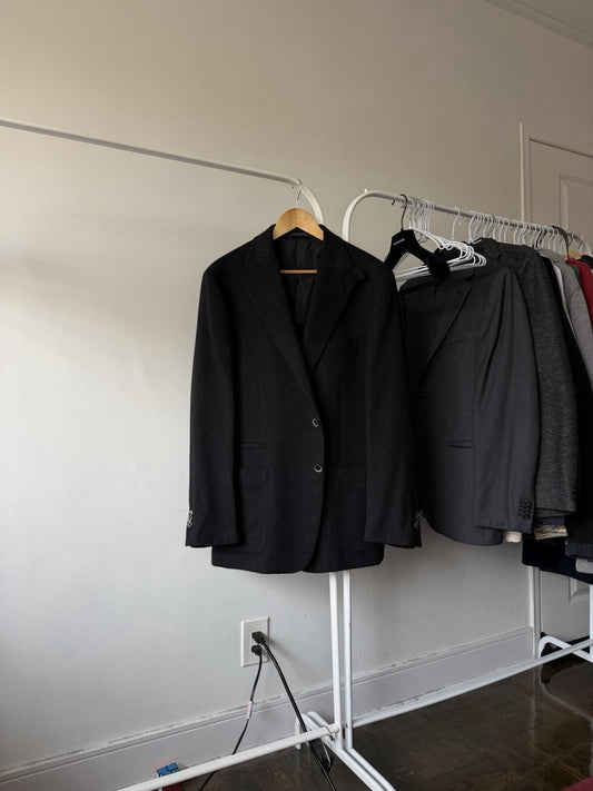 Corneliani ID Italy Virgin Wool 54EU  Blazer Coat Sport Jacket Black