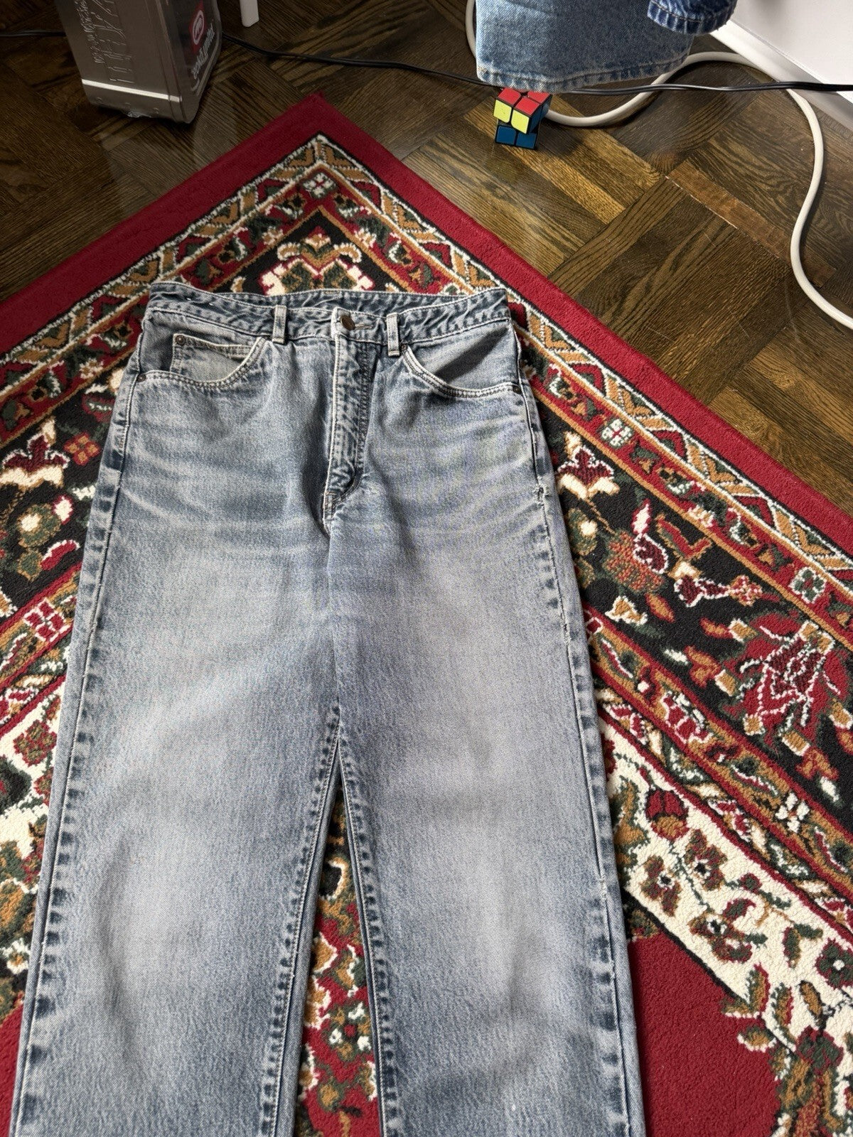 Vintage EDWIN London Slim Jeans | Size 33 x 32 | Washed Blue Japanese Denim