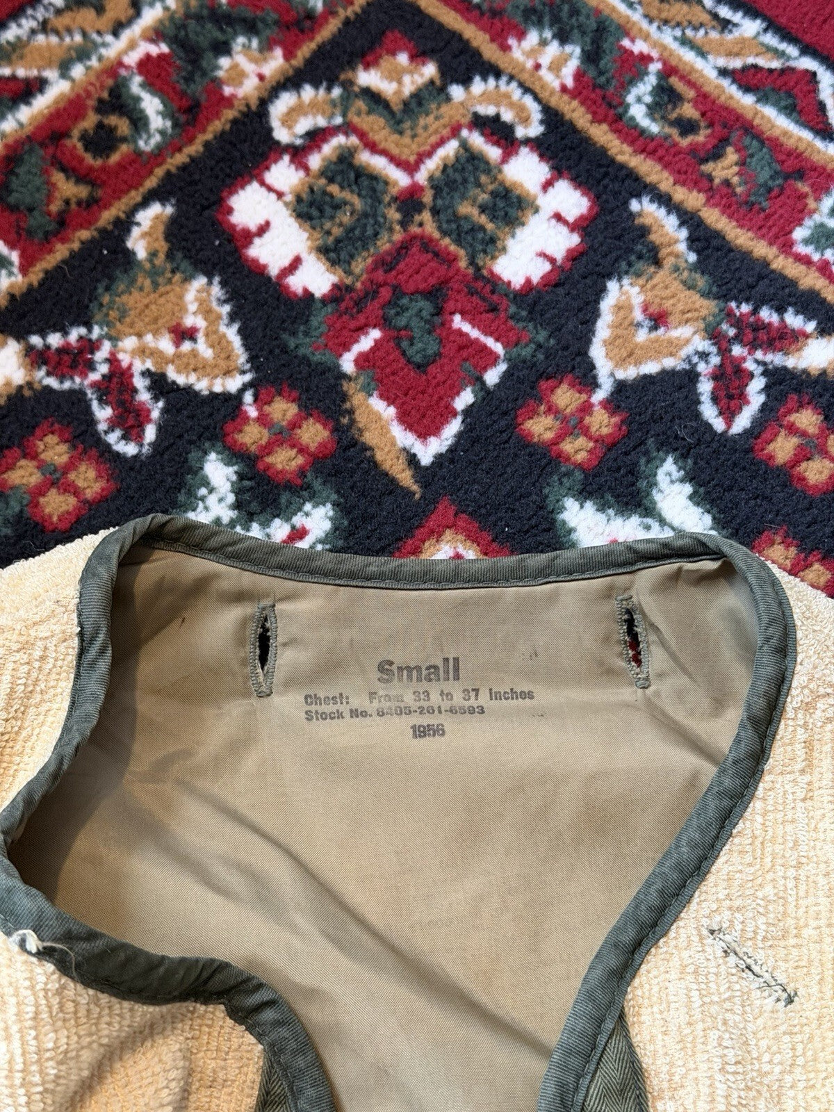 Rare VTG U.S. Army Korean War Era 1956 Field Jacket Liner ONLY 50s