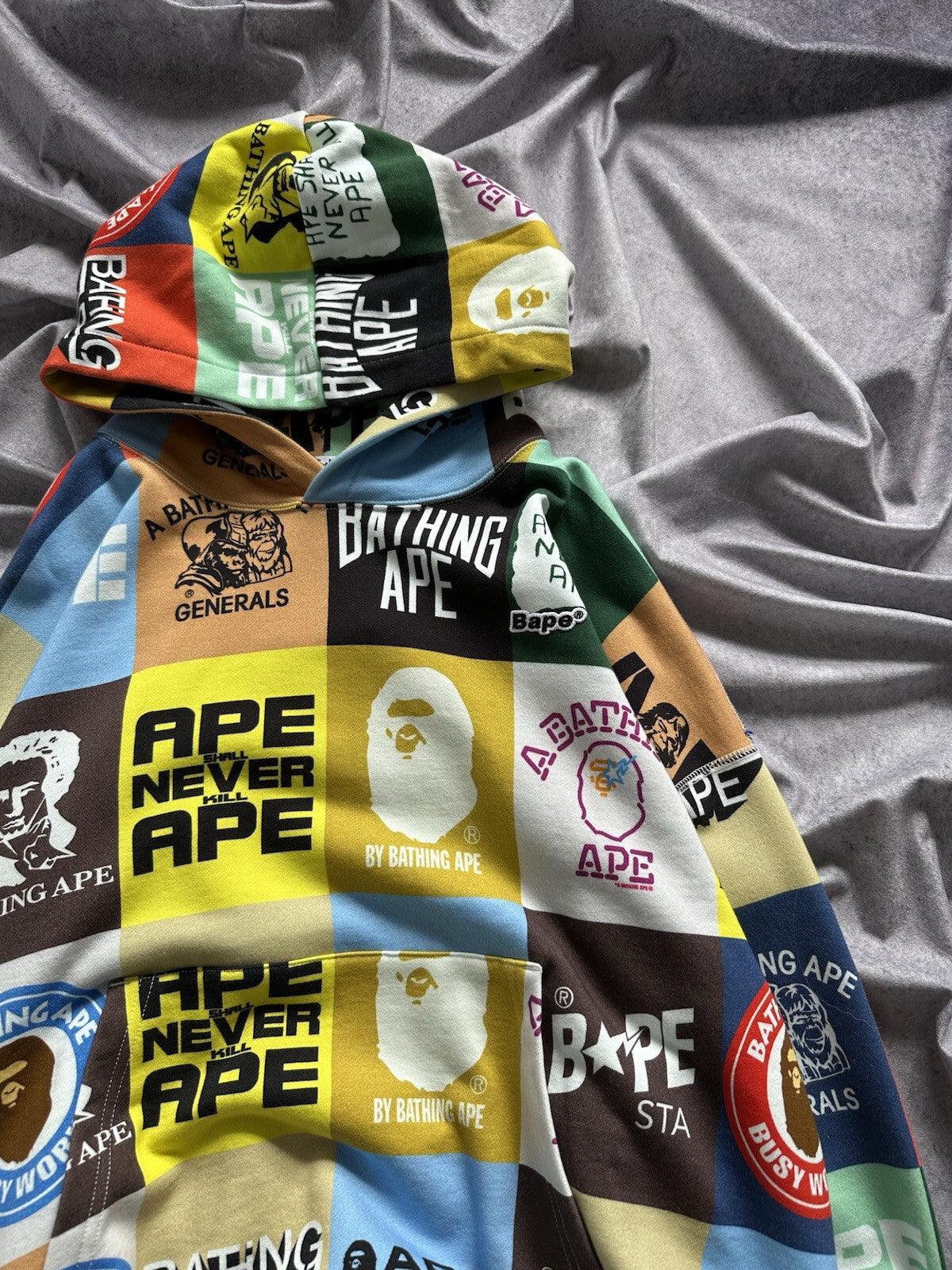 A Bathing Ape Classic Logo Loose Fit Pullover Hoodie