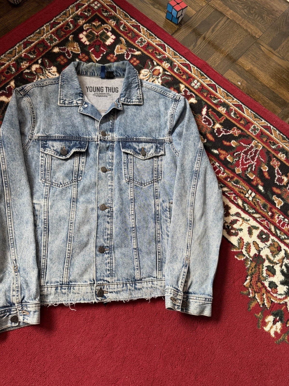 Limited Release H&M Young Thug 2018 Eurpoean Tour Cherub Denim Jacket Medium