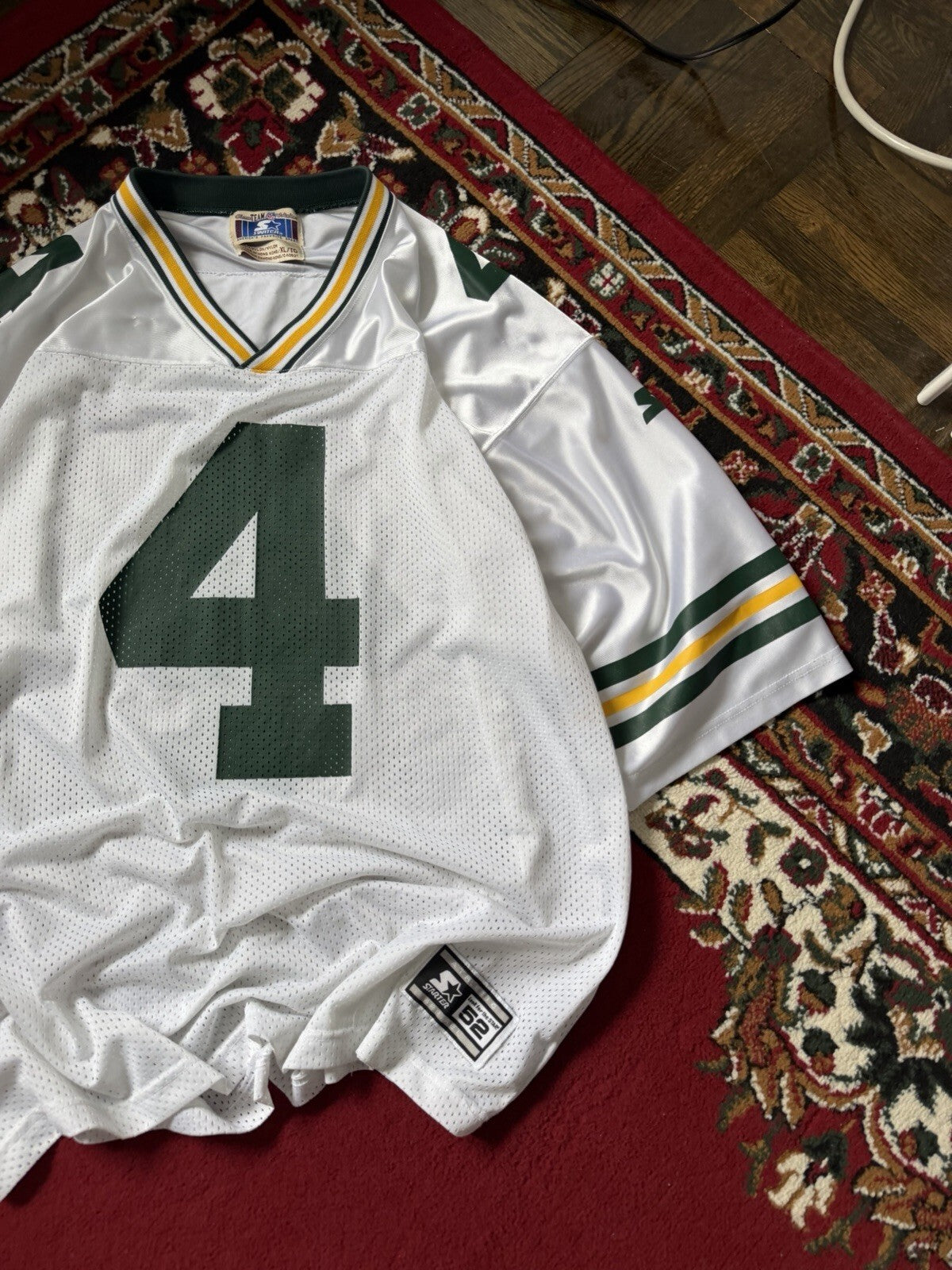 Green Bay Packers Brett Favre Vintage Starter NFL Jersey Size XL White