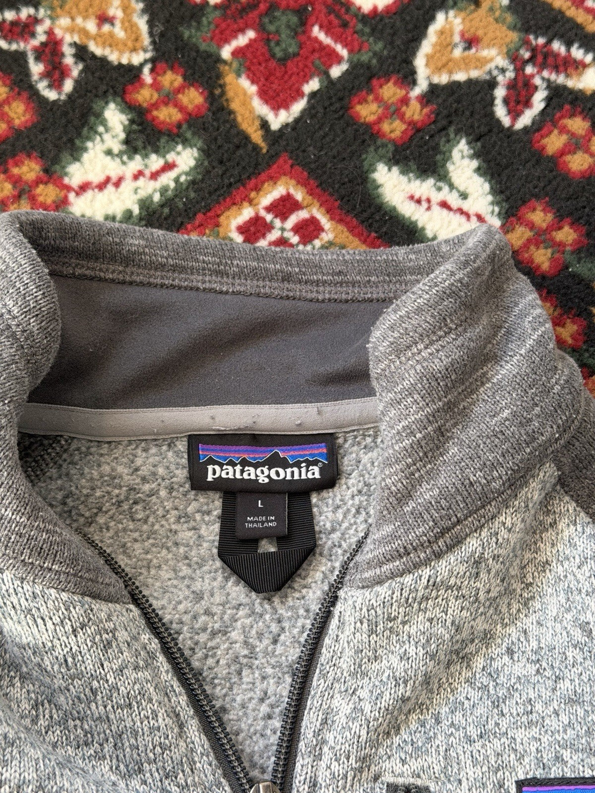 Patagonia Jacket Mens Large Gray Better Sweater Fleece Outdoor 1/4 Quarter Zip