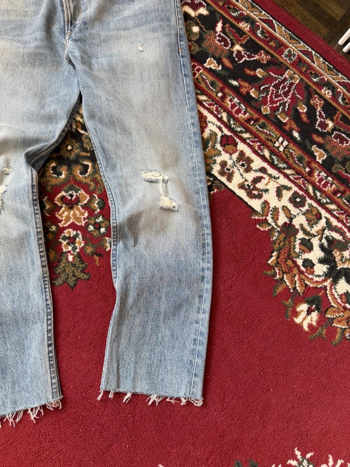Rag & Bone Cotton Ripped Distressed Jeans Size 27 Blue Rare Design