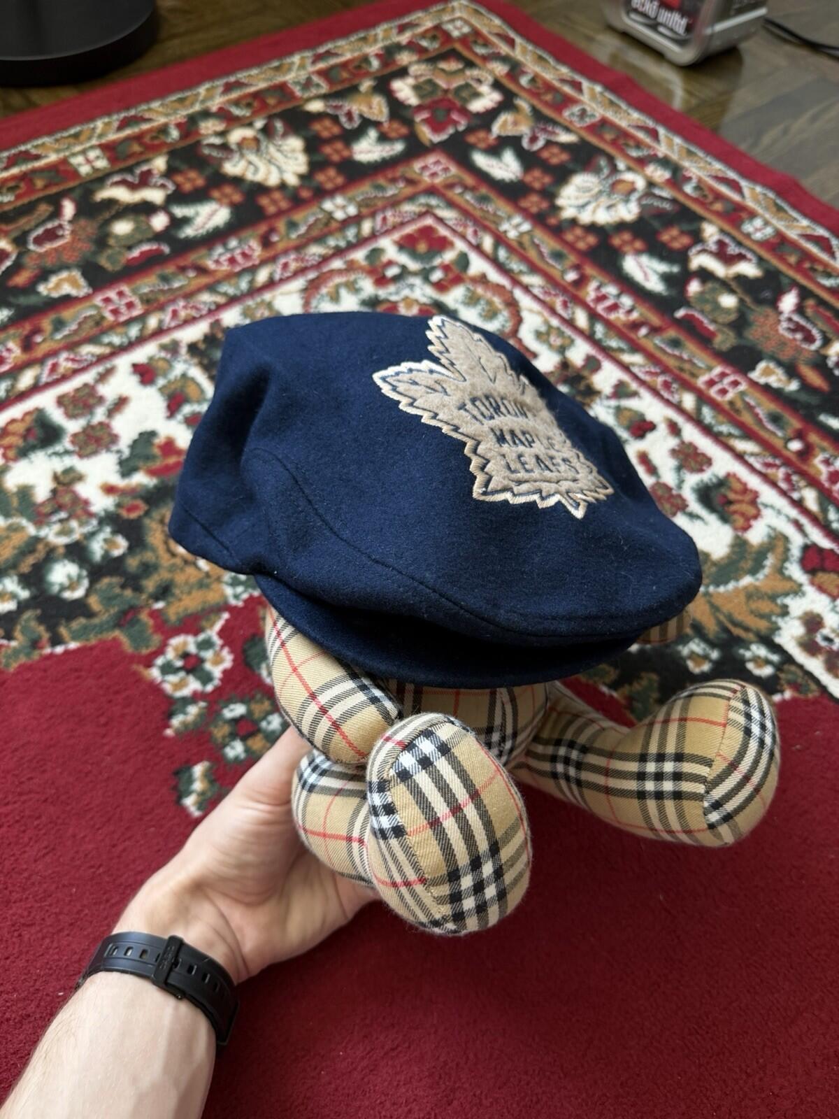 90s Toronto Maple Leafs Vintage Flat-Cap Hat Wool Blue NHL