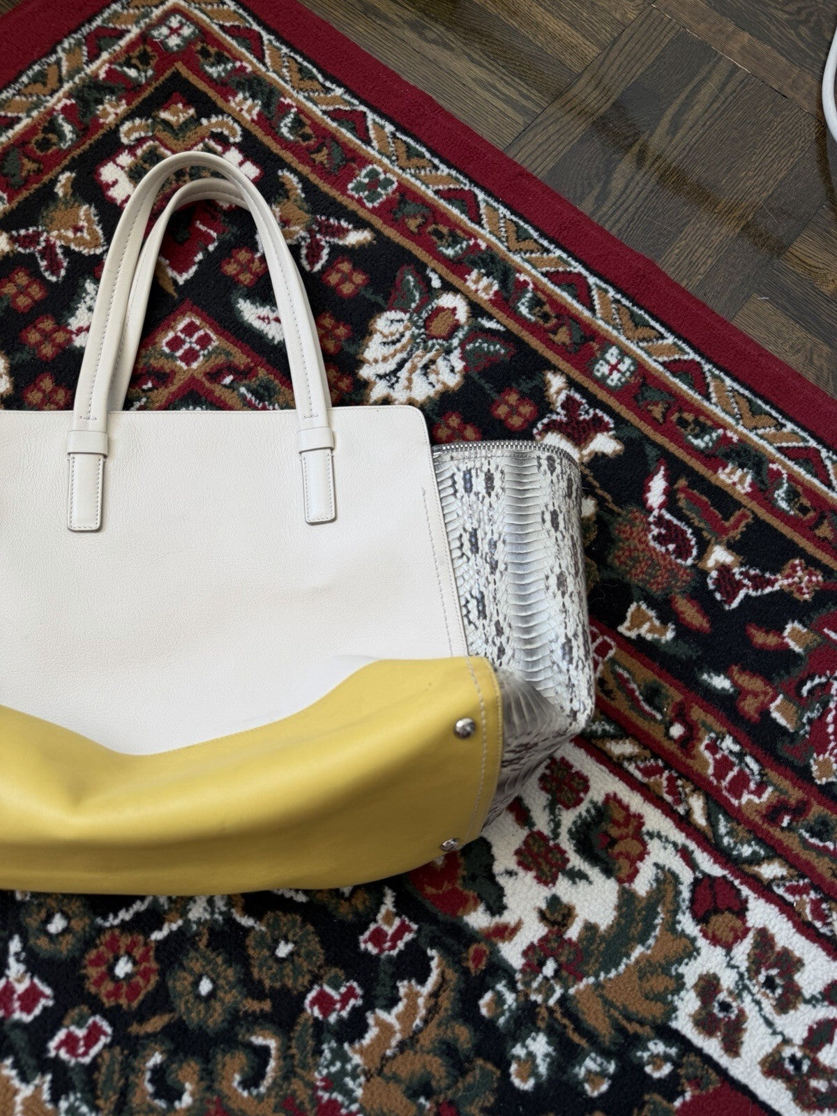 Salvatore Ferragamo Verve Exotic Multicolor Runway Tote Bag Rare