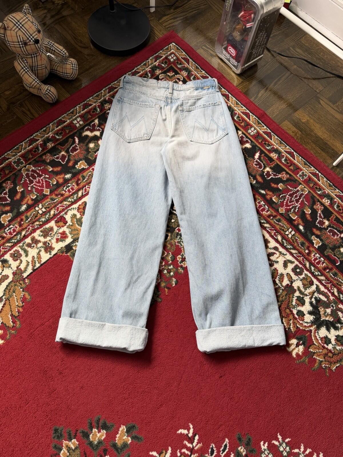 MOTHER Superior ‘The Spinner Zip Sneak’ Wide Denim Jeans Pedal Faster 26