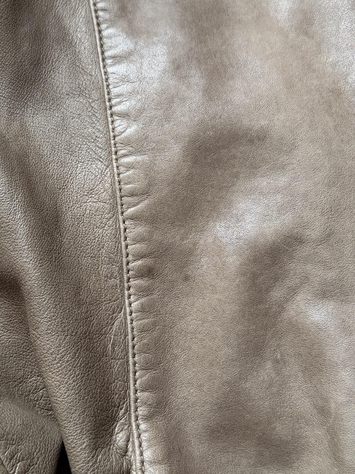ALLSAINTS Wyatt Lambskin Leather Biker Jacket - Brown - 6 US