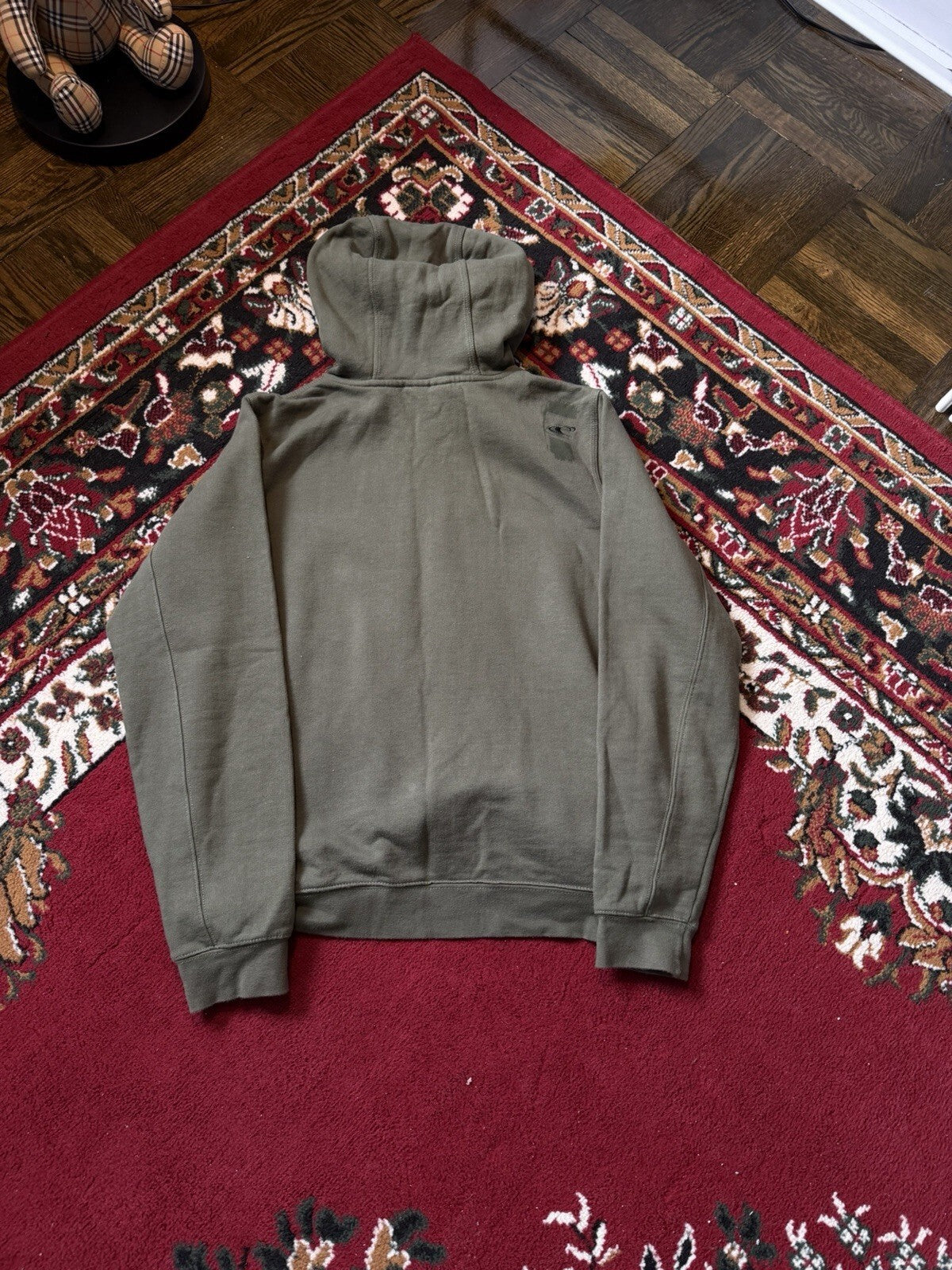 VTG Y2K Oneill Hoodie Sweatshirt Mens Size M Olive Big Spellout Logo Streetwear