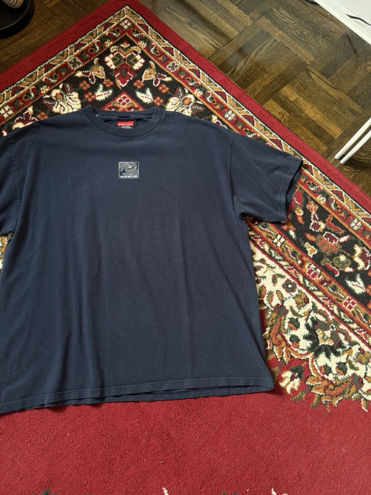 90s Quiksilver International Vintage Reflective Logo Tee T-shirt Surd Skate XL