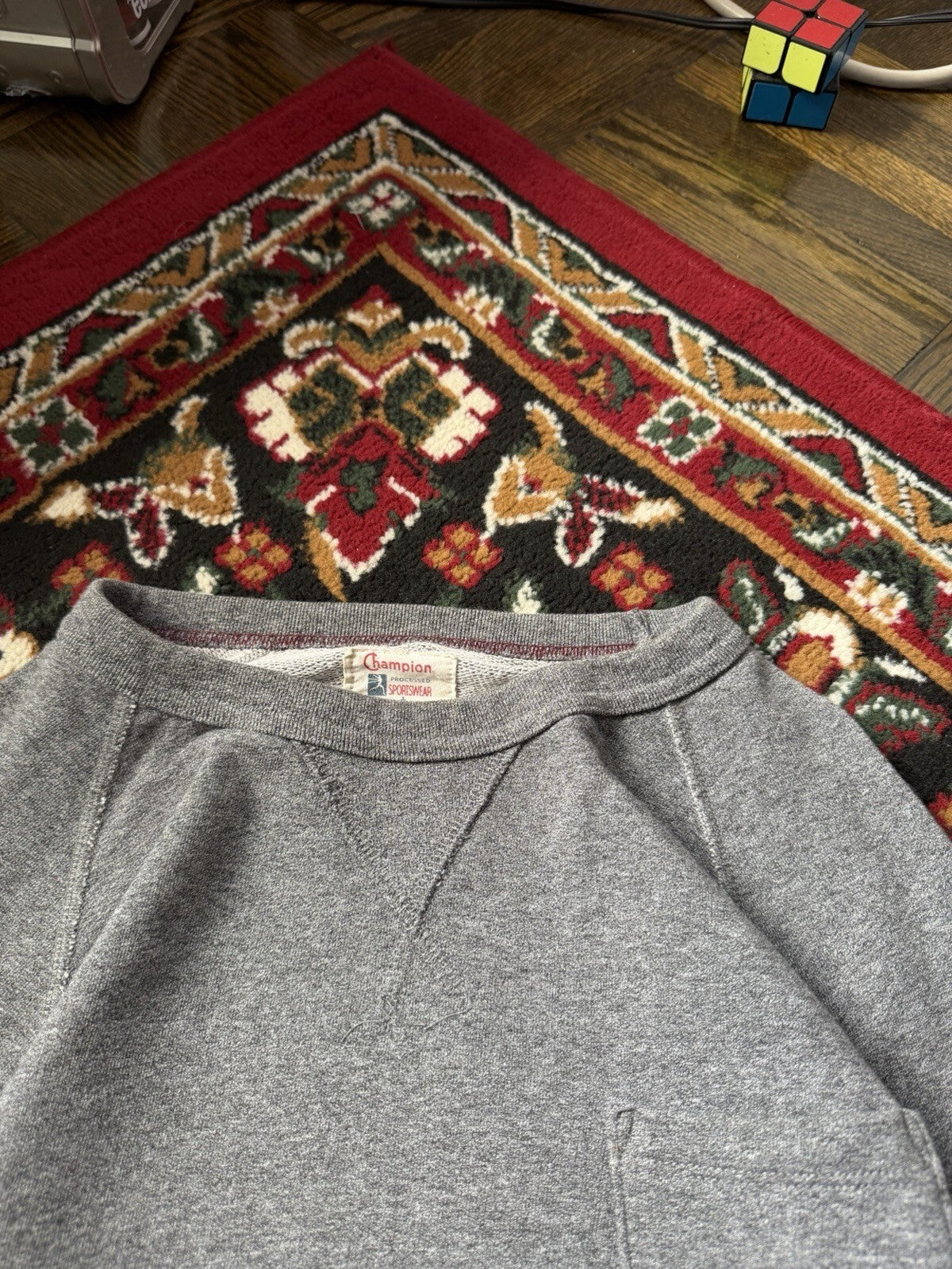 Todd Snyder Champion Men's Gray Crewneck Sweatshirt Chest Pocket Size L