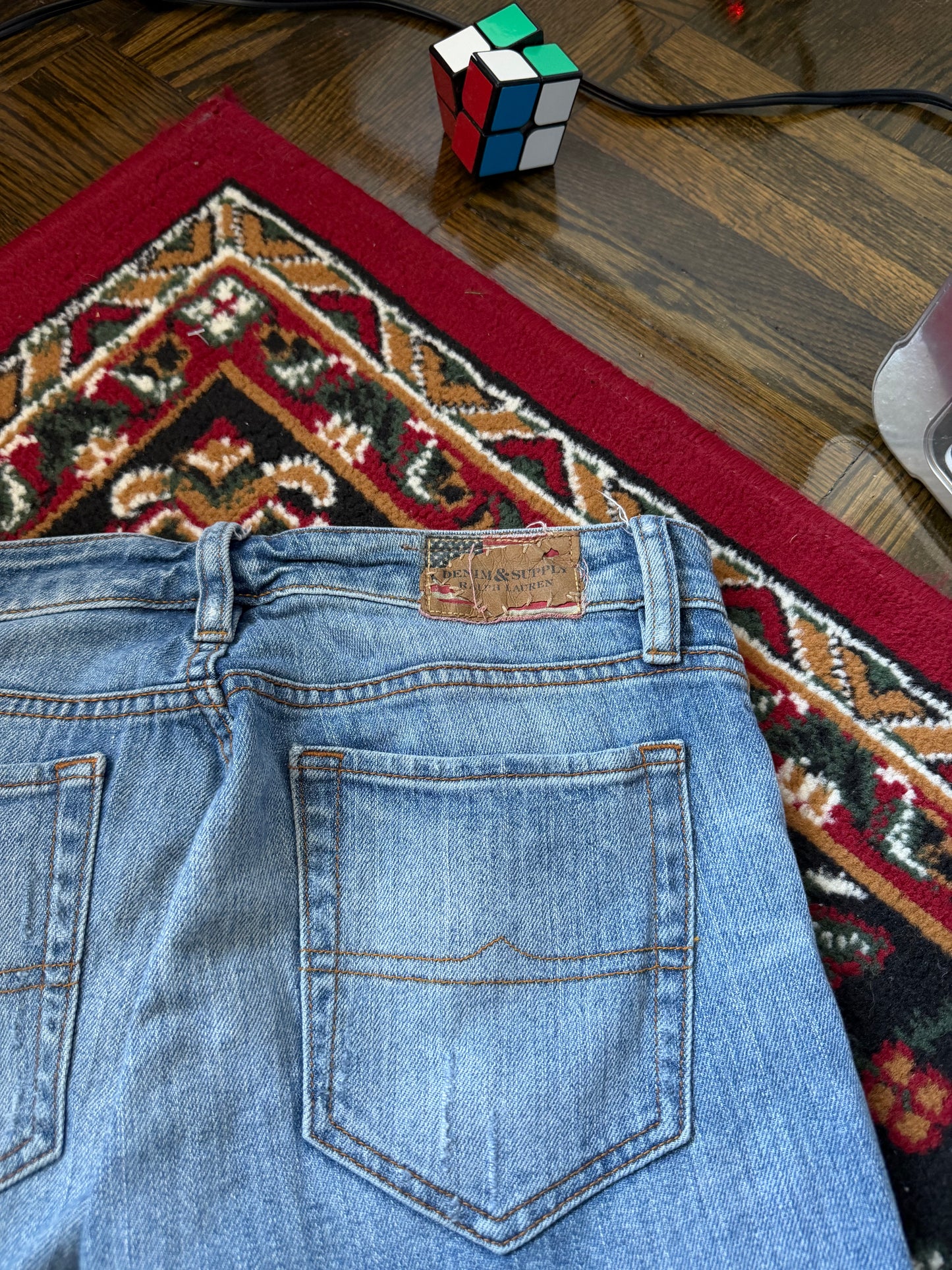 Ralph Lauren Denim & Supply Distressed Flare Jeans Womens