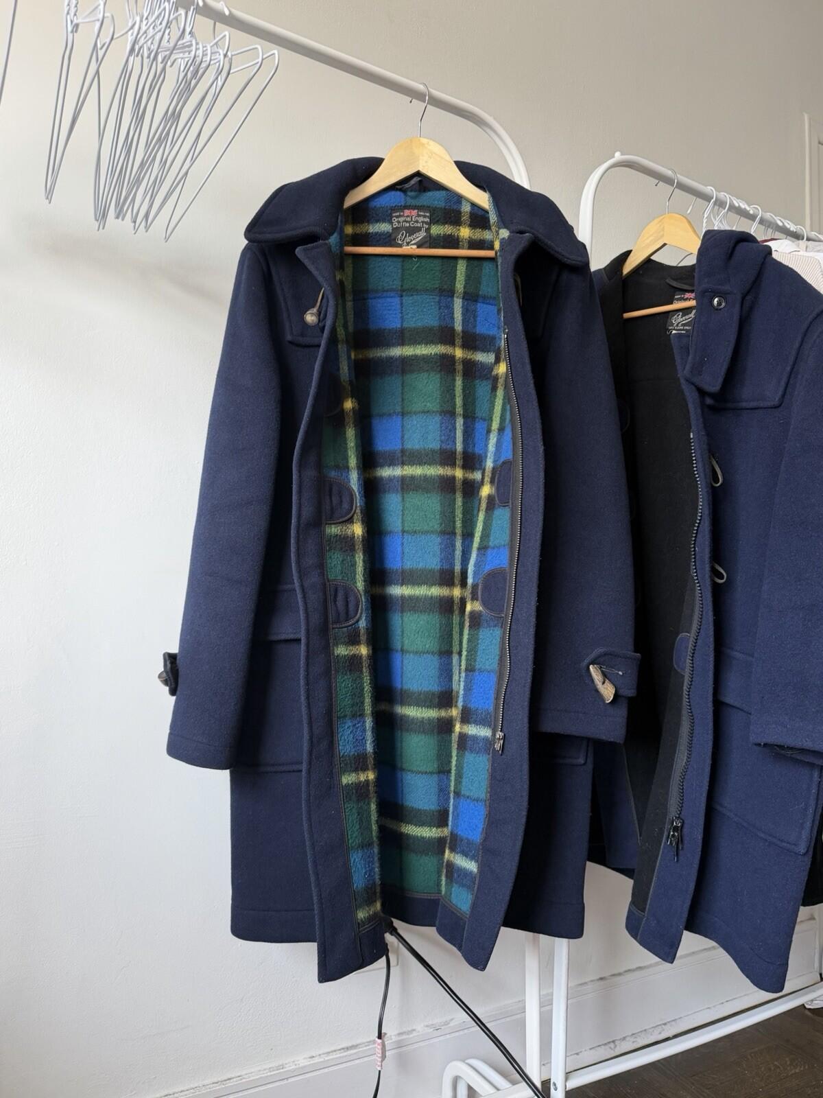 70s Gloverall Navy Blue Vintage Original English Duffle Coat Made In England 38