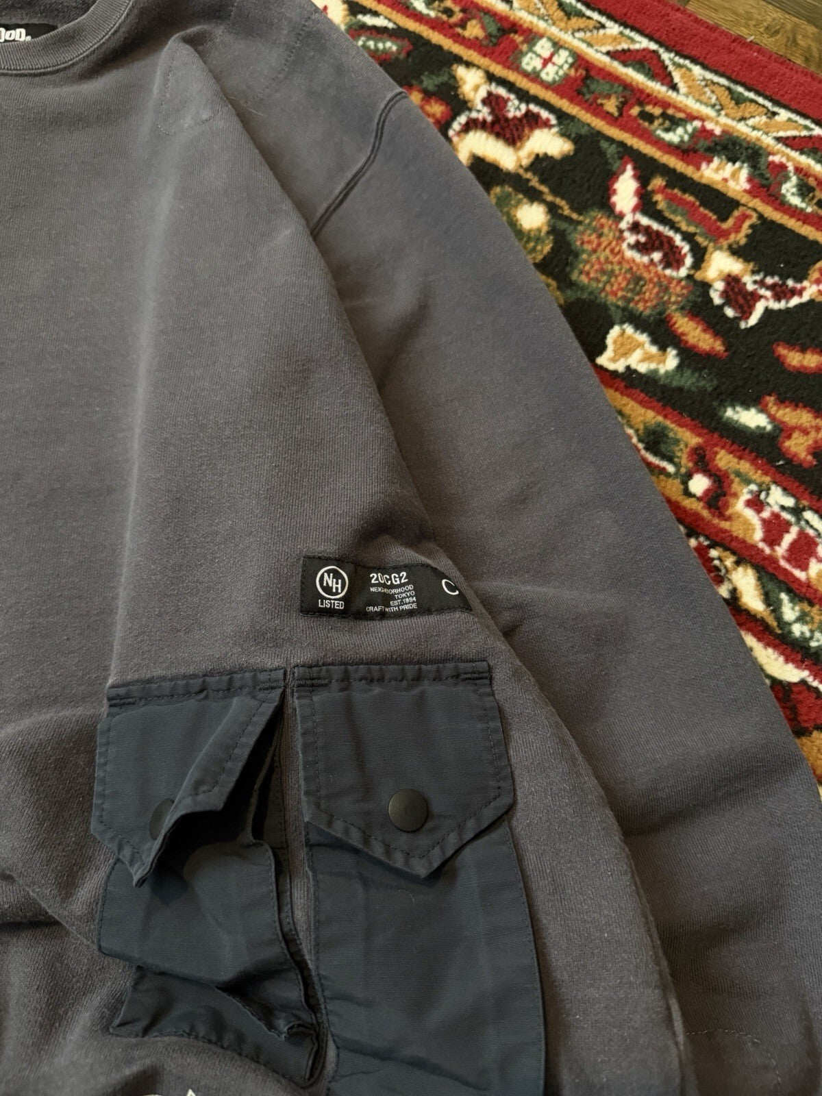 Neighborhood Japan Light-S Cargo Pockets Sweatshirt Size M Made In Japan