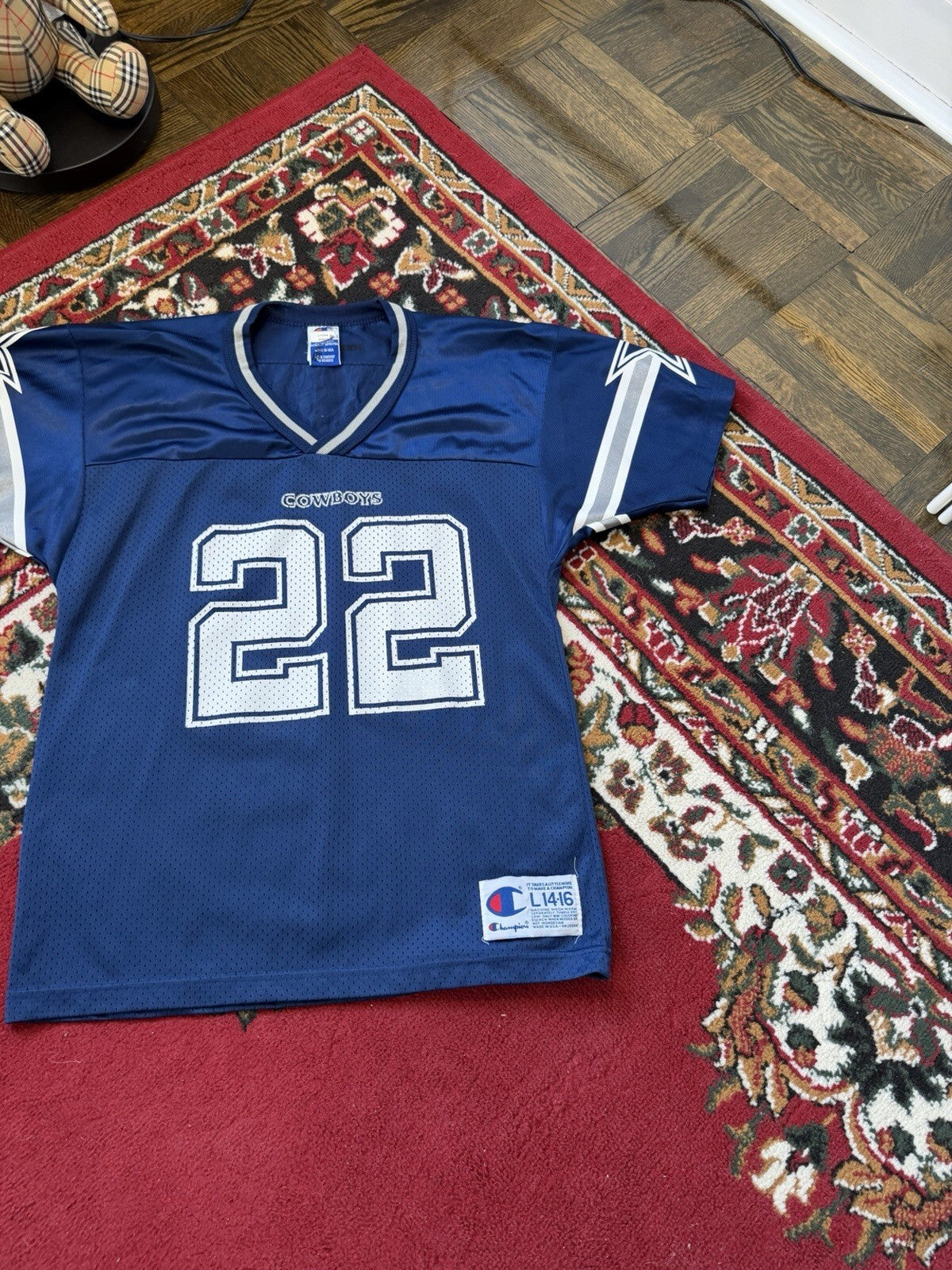 Vintage Champion NFL Dallas Cowboys Jersey E Smith #22