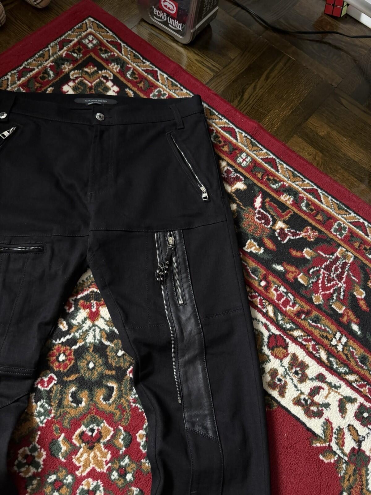 Alexander McQueen All Over Zip Black Slim Jeans - EU 52 Denim Pants