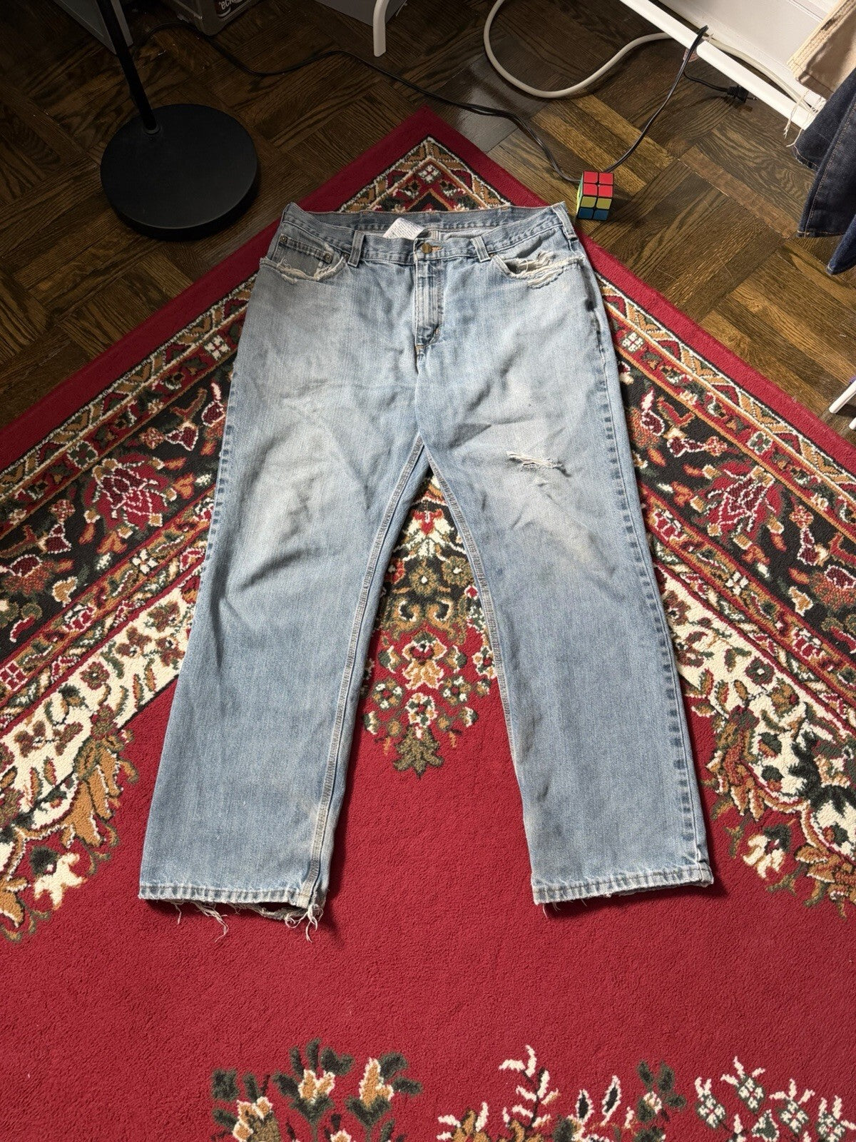 Carhartt Relaxed Fit Vintage Distressed Jeans Size 36x30 Y2K
