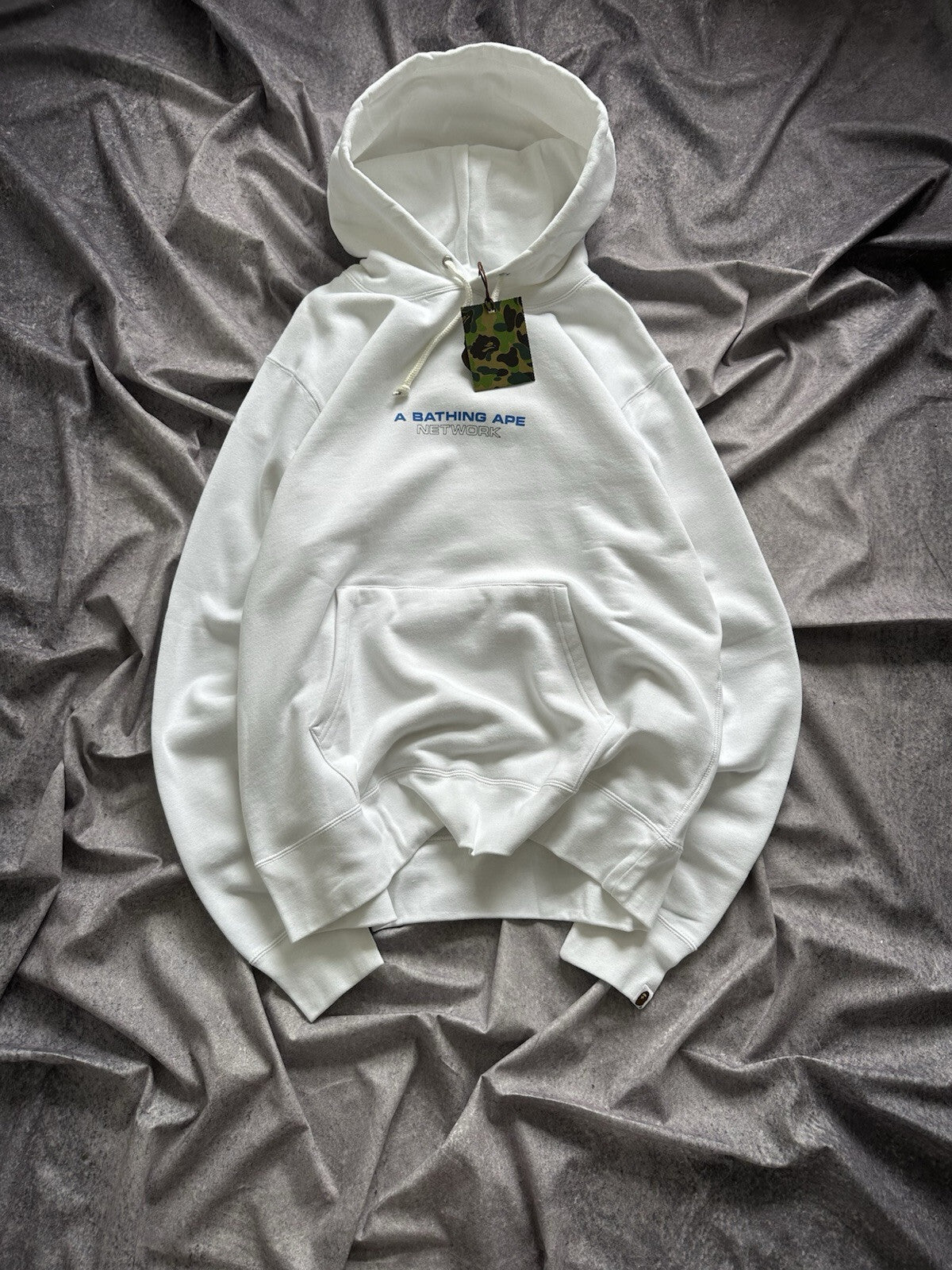 NWT Bape A Bathing Ape Network World Gone Mad Hoodie White Size XL