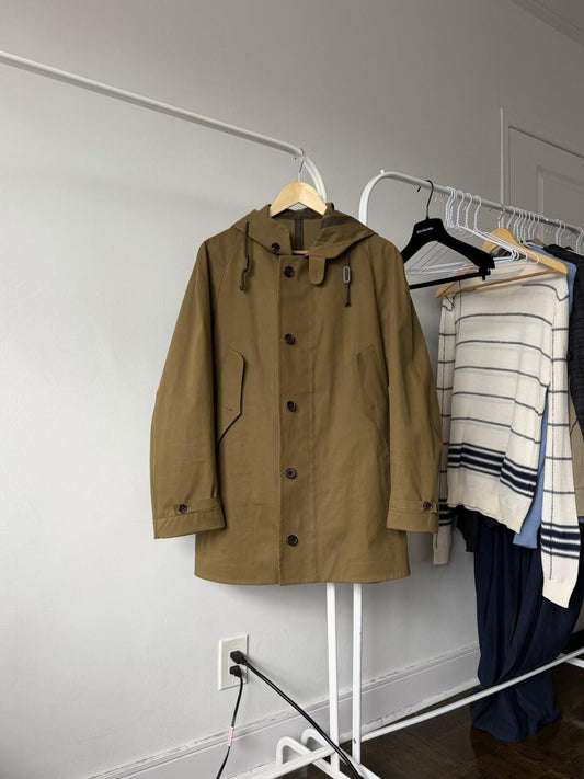 Comme des Garcons X Sealup Olive Membrane Parka / Raincoat Jacket Size M