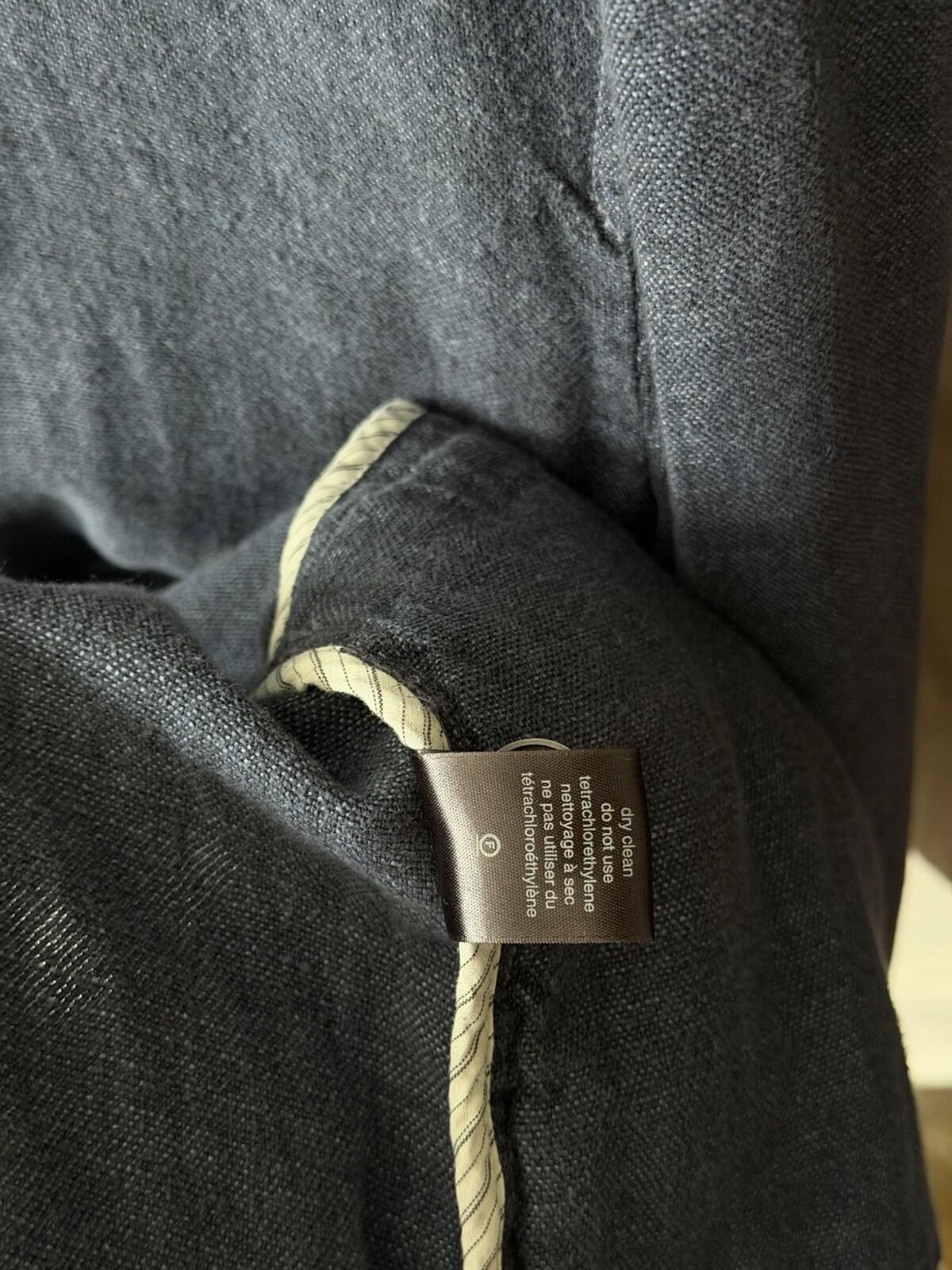 John Varvatos USA Navy Blue Military Utility Linen Jacket Size L