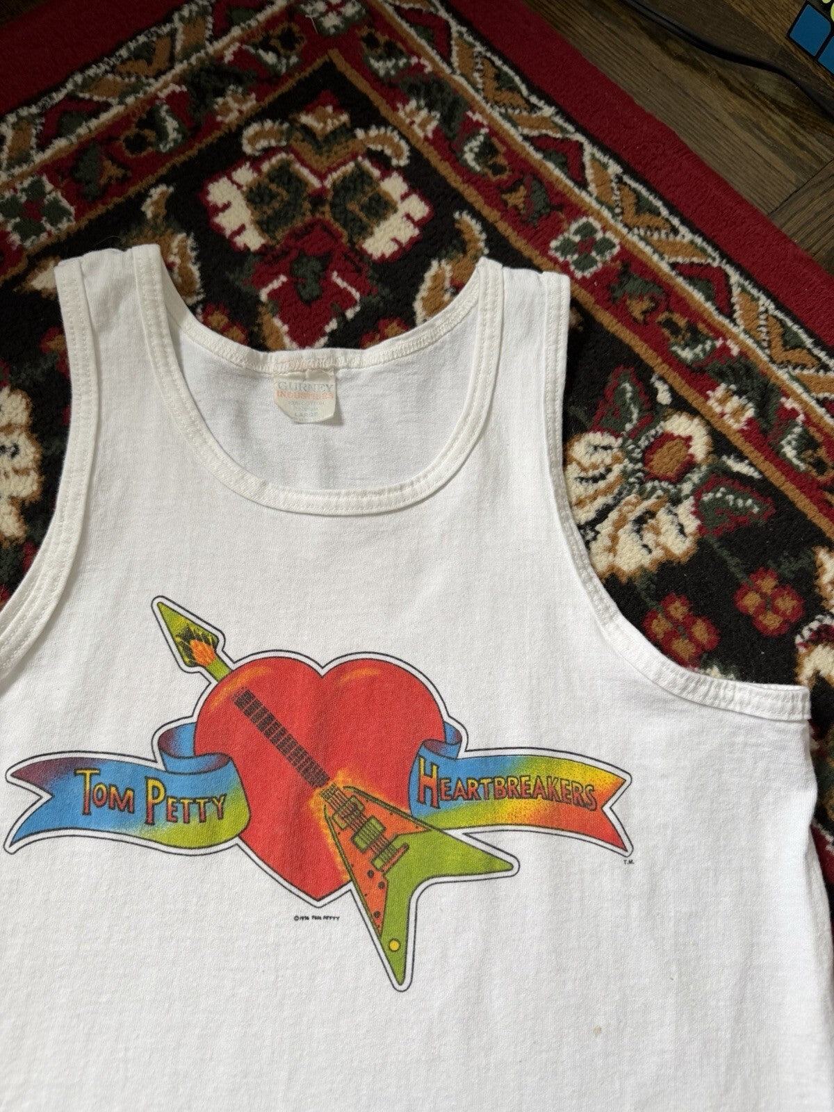 Vintage 70s Tom Petty and The Heartbreakers L 1976 Tour Tee Tank Top