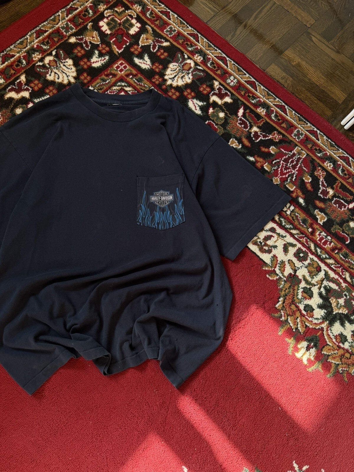 Harley Davidson Lightning Pocket Logo Single Stitch Tee