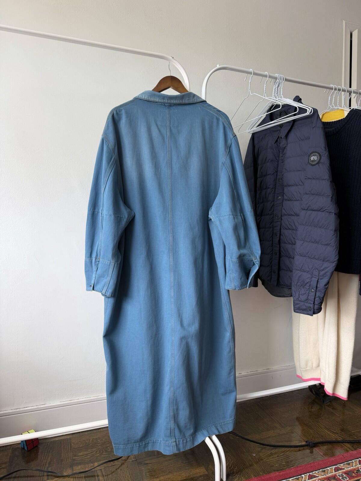Acne Studios Bla Konst SS18 Brandou Sun B  Denim Coat Jean Jacket Size 36