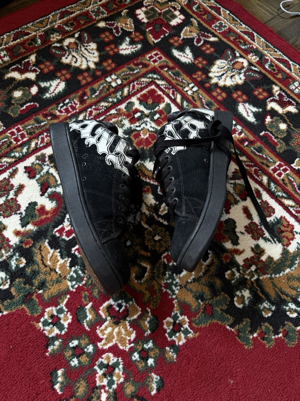 Vintage Vans Widow Chunky Skater Shoes Men’s Size 9.5 Skulls Grunge Goth Y2K