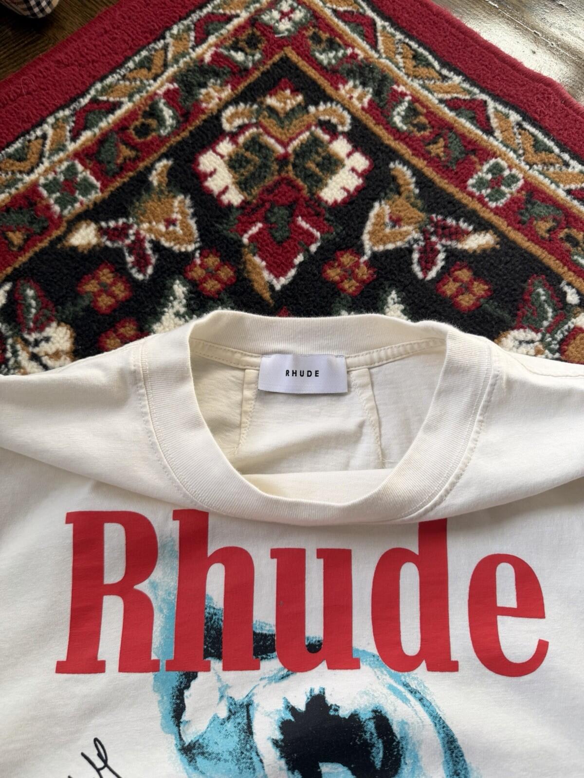 Rhude God Help Me Tee "Vintage White" Size L Made In USA