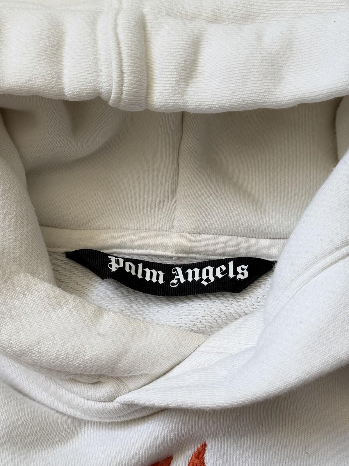 Palm Angels x Smiley Happy Collection Cream White Embroidered Oversized Hoodie S