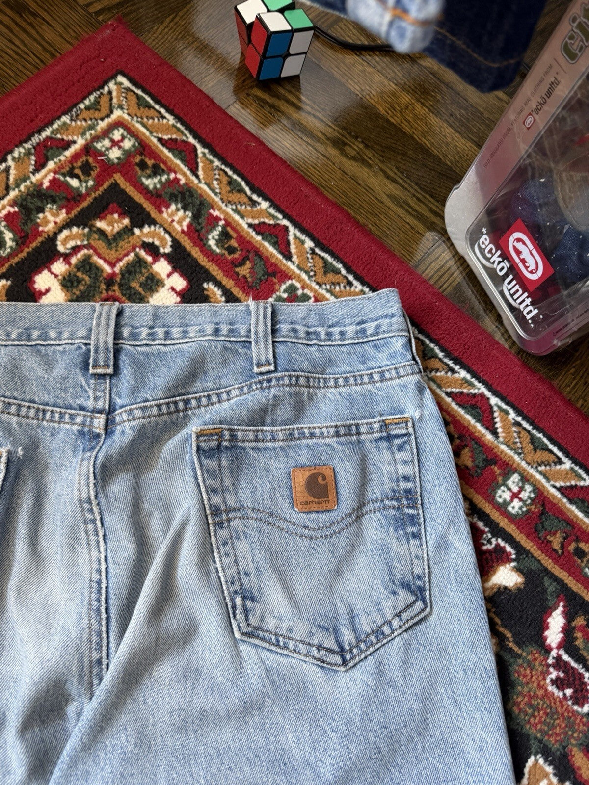 Vintage Carhartt Jeans Mens B480 DPS Denim Tradinional Fit Workwear