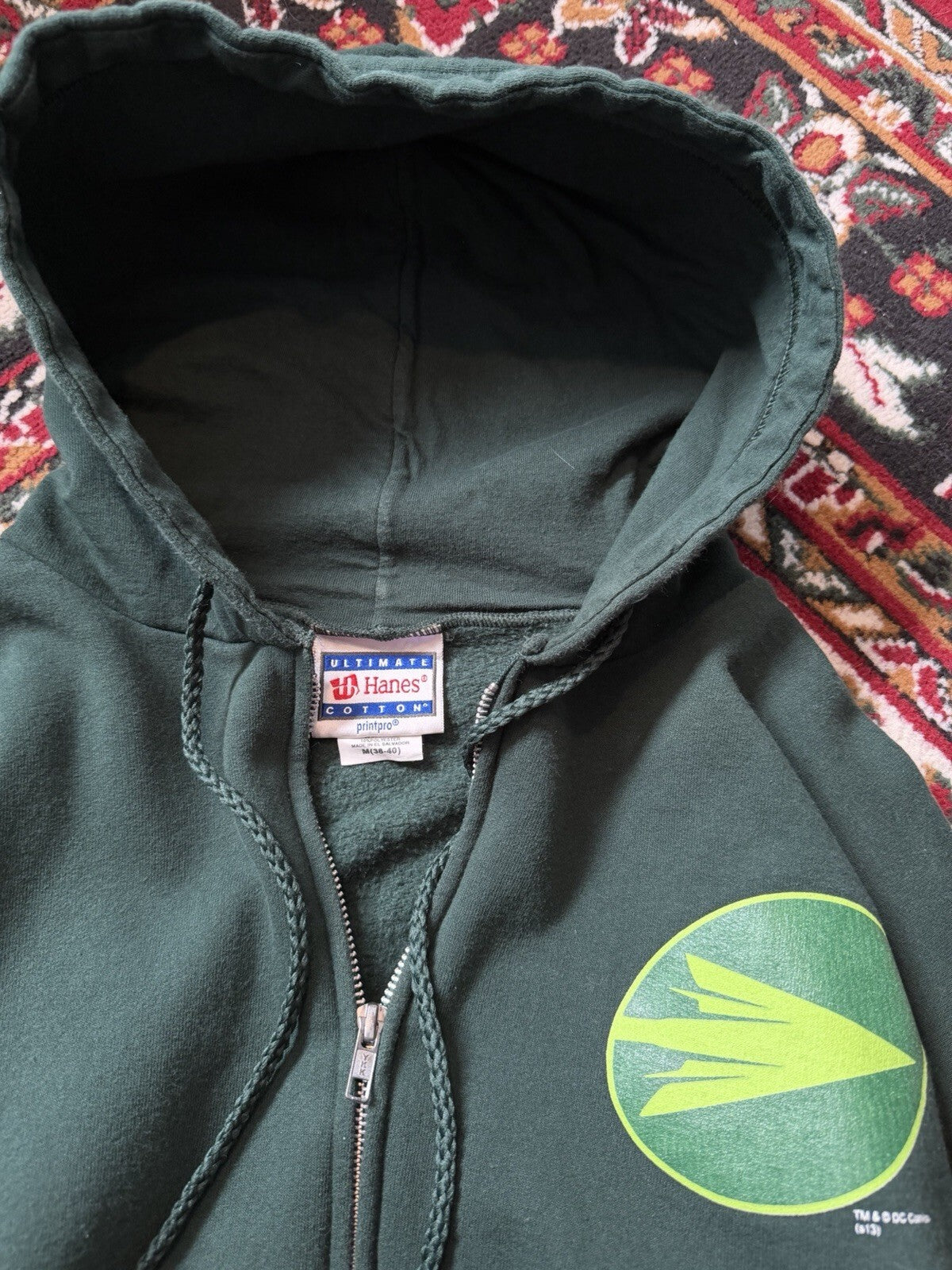 DC Comics Green Arrow Hoodie Full Zipper Vintage M (38-40)