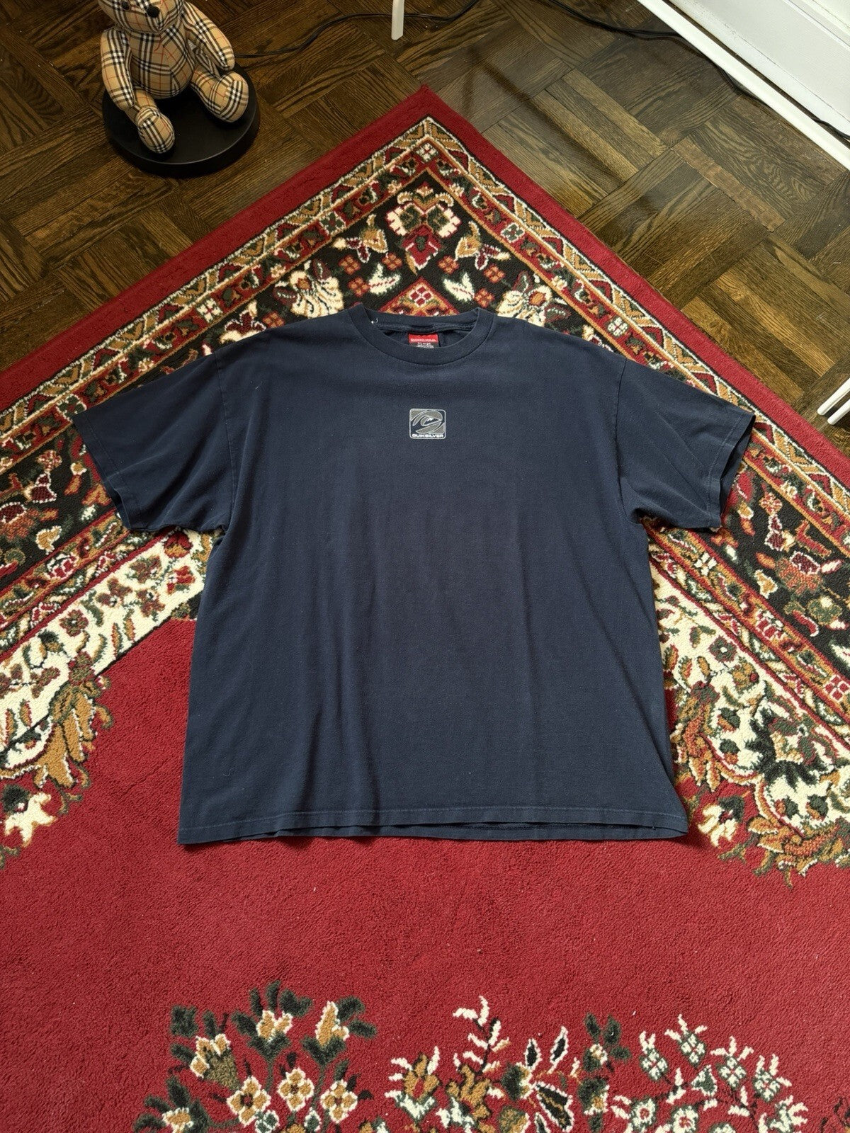 90s Quiksilver International Vintage Reflective Logo Tee T-shirt Surd Skate XL