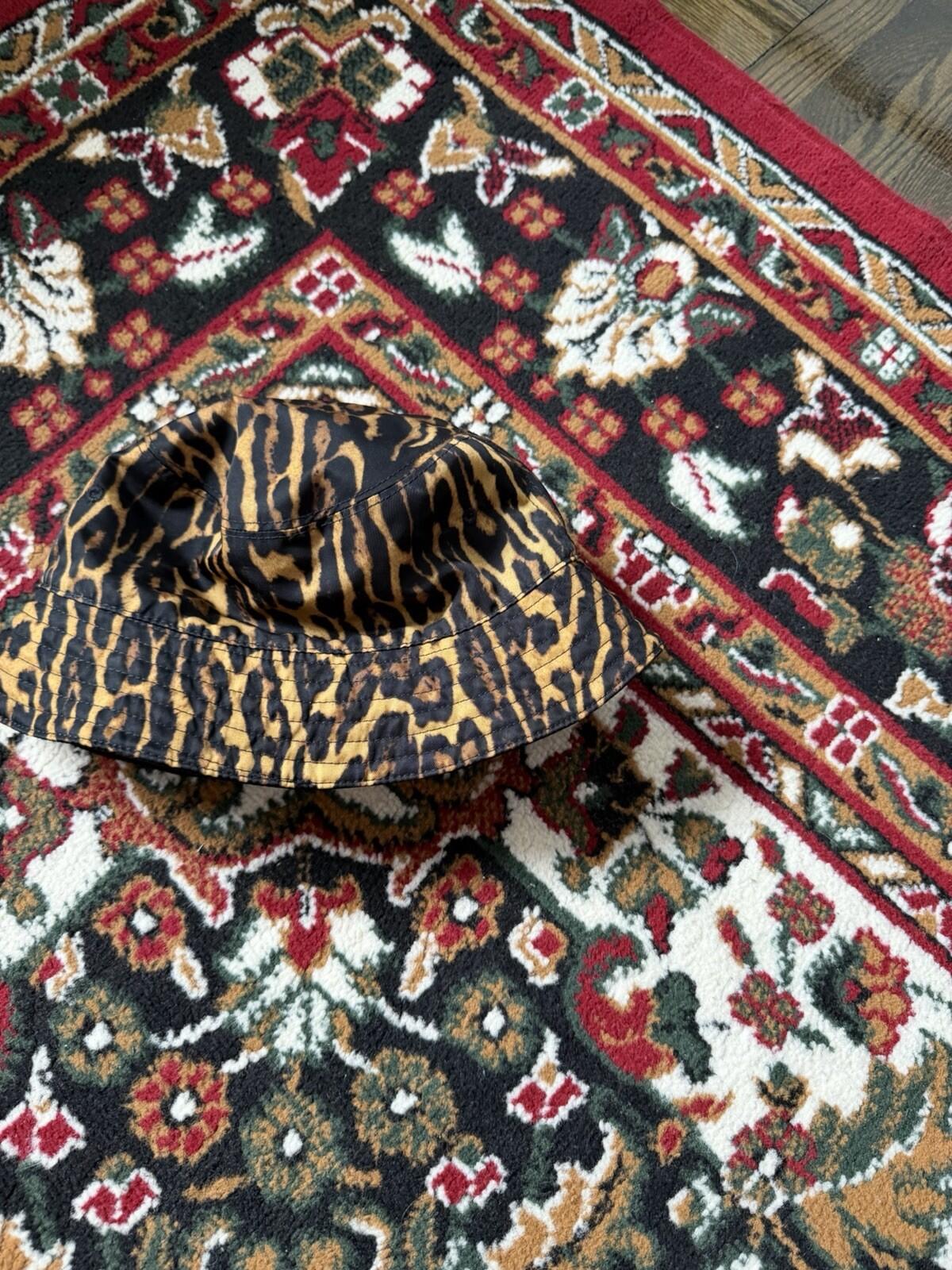 Burberry Leopard Pattern Bucket Hat Brown Black Polyamide
