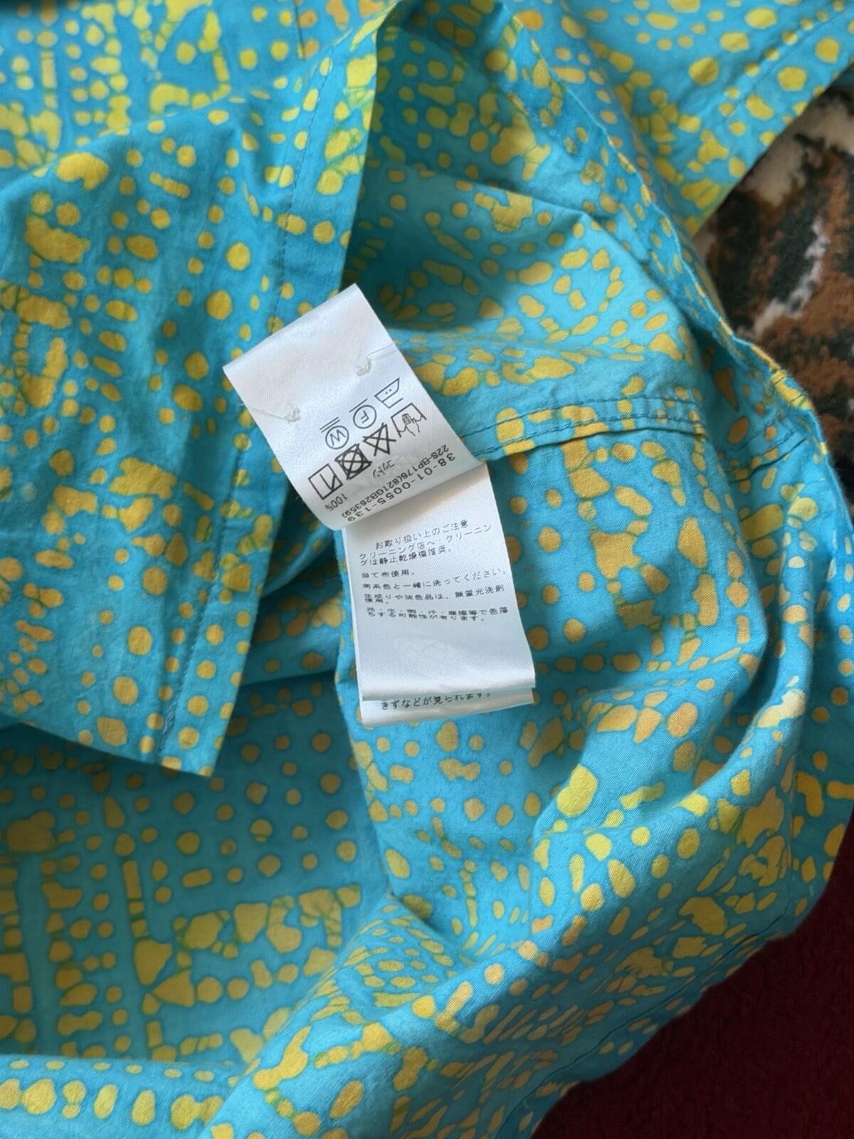 BEAMS PLUS Japan Batik Print Shirt Men's Large Short Sleeve Made In Japan