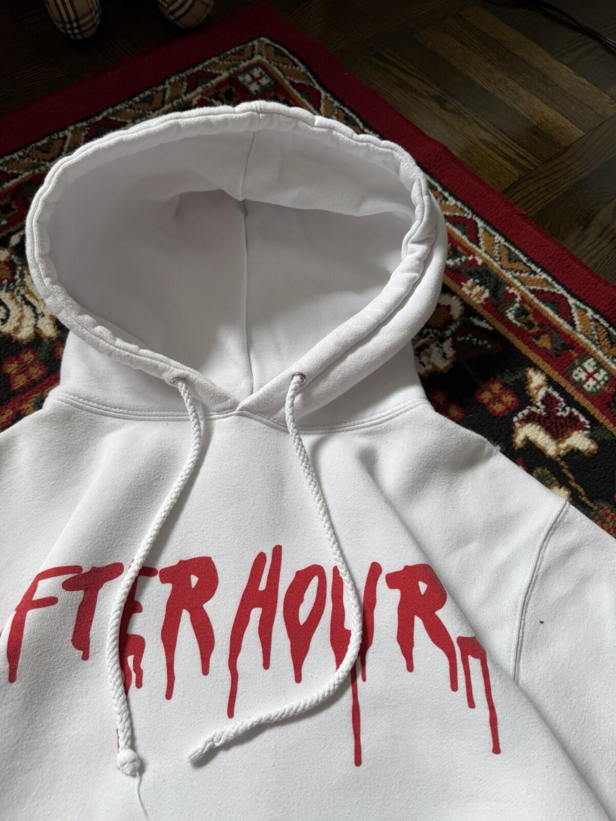 VLONE x The Weeknd What Happens After Hours White Hoodie Sweatshirt Size S