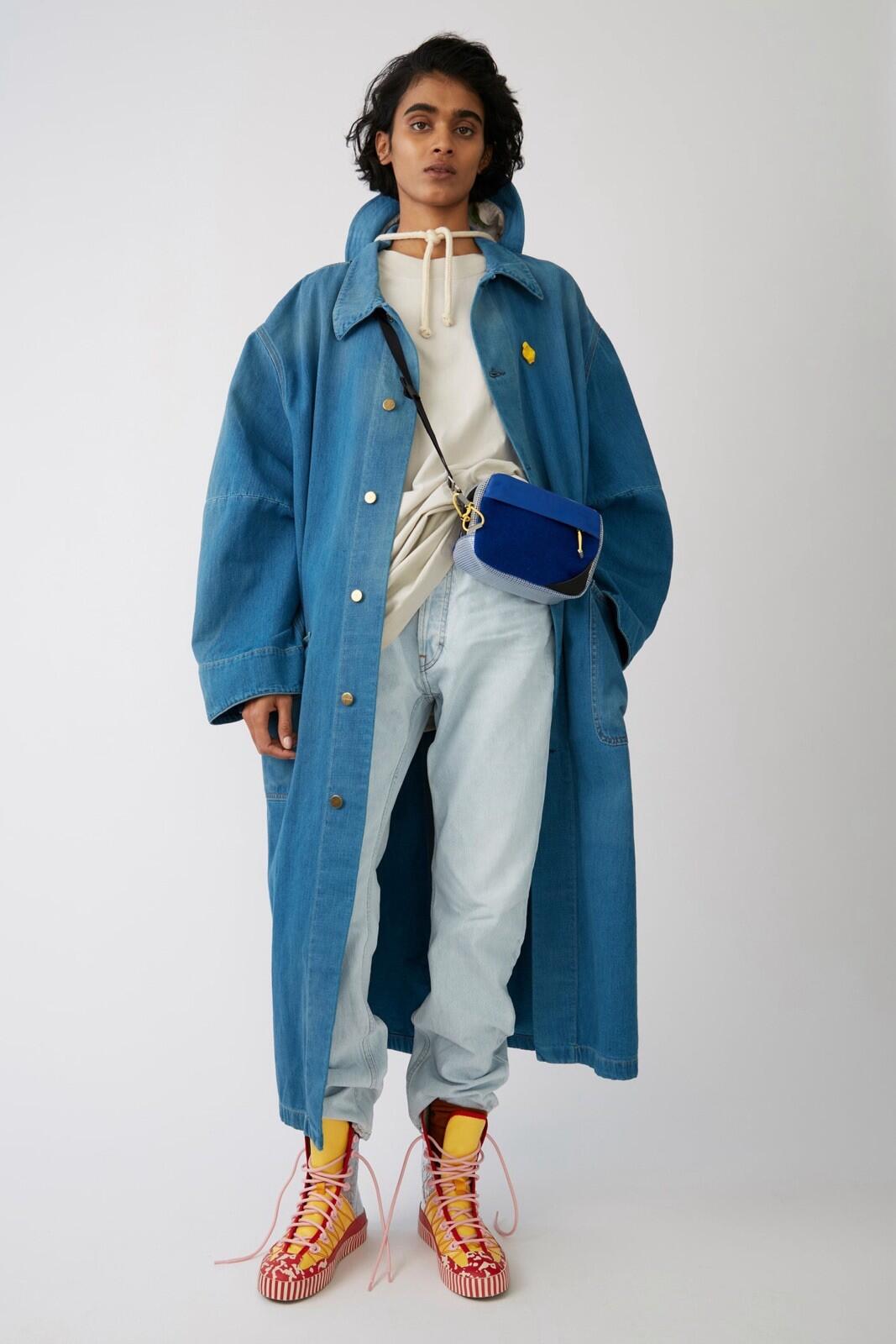 Acne Studios Bla Konst SS18 Brandou Sun B  Denim Coat Jean Jacket Size 36